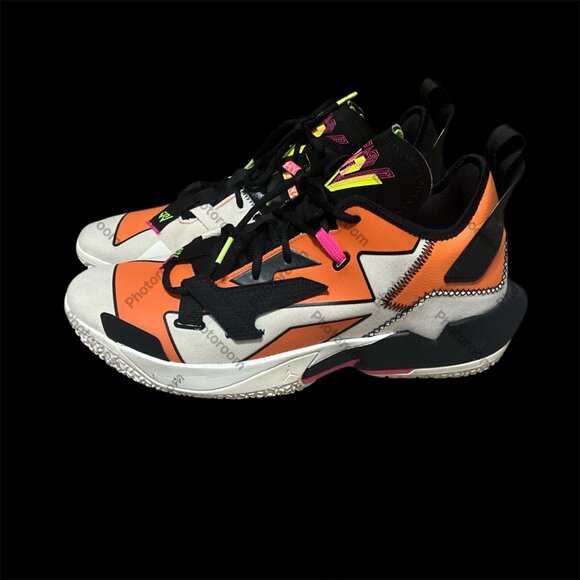 Jordan Why Not Zer0.3 SE Mens Basketball Shoes Orange/Black/White Size 13 Mesh - Picture 8 of 10